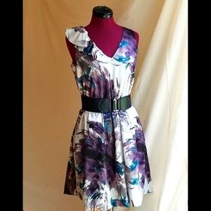 LC Lauren Conrad Purple Floral Dress Size 2 EUC